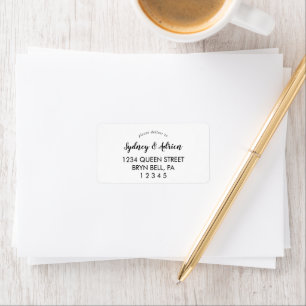Einfache Kalligrafie-Hochzeit Rsvp-Adressetikett Adressaufkleber
