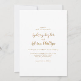 Einfache Kalligrafie|Lässige Hochzeit Einladung