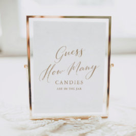 Einfache Kalligrafie schätzen wie viele Babydusche Poster