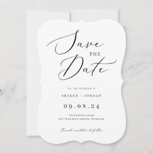 Einfache Kalligrafie-SkriptWedding Save The Date