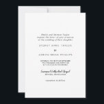 Einfache Kalligrafie Traditionelle Einladung zur H<br><div class="desc">Diese einfache kalligraphische traditionelle Hochzeitseinladung ist perfekt für eine elegante Hochzeit. Das klassische Design besticht durch rustikale schwarz-weiße Typografie mit modernem minimalistischem Ambiente.</div>