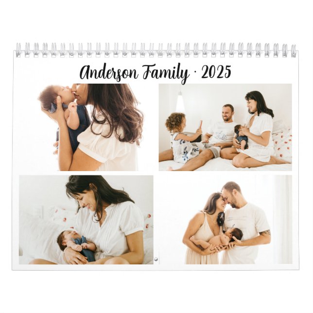 Einfache Kalligraphie-FotoCollage kreieren Sie Ihr Kalender (Titelbild)