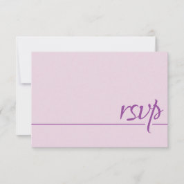 Einfache kalligraphische Hochzeit RSVP Blush Pink Karte