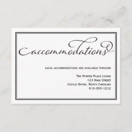 Einfache kalligraphische Hochzeitskarte Begleitkarte