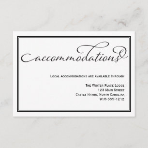 Einfache kalligraphische Hochzeitskarte Begleitkarte