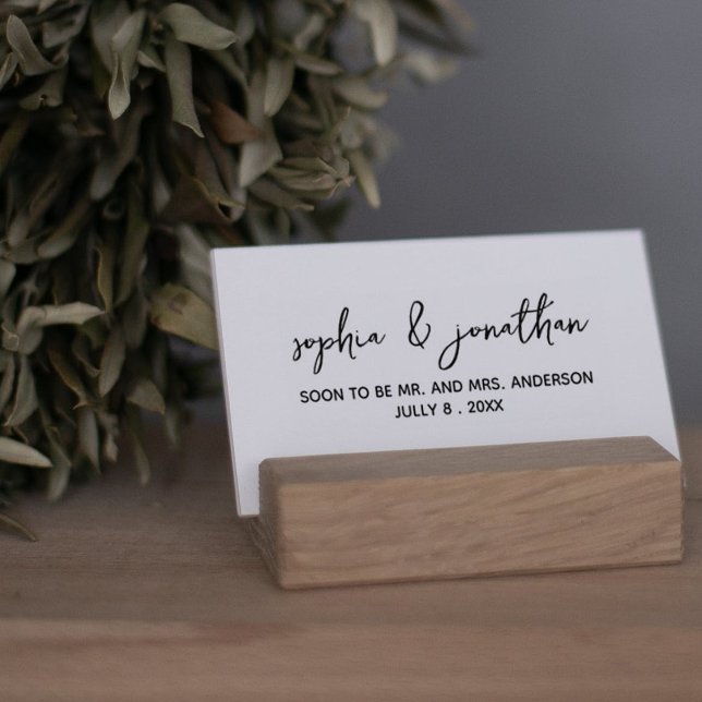 Einfache kalligraphische Schrift Save the Date Gummistempel (Von Creator hochgeladen)