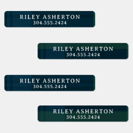 Einfache karierte, grüne Marinebrille Etiketten