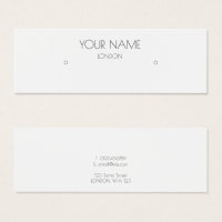 Einfache Karte mit weißem Ohrring