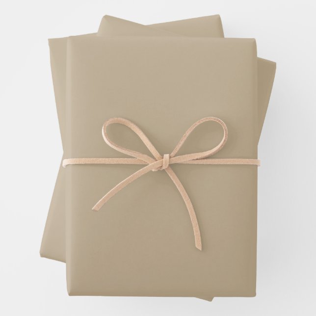 Einfache Khaki Wrapping Sheets für stilvolle Präse Geschenkpapier Set (Beispiel)