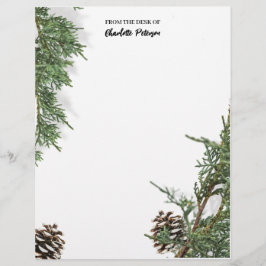 Einfache Kiefernzapfen und Pinienbäume Blätter Wei