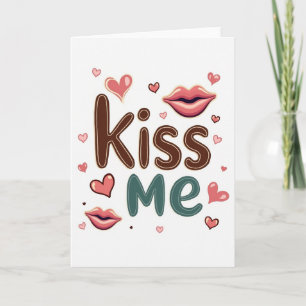 Einfache Kiss Me Hearts Karte