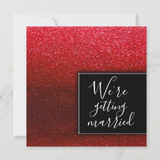 Einfache Klasse Moderner Glitzer Hochzeit Elegante Einladung