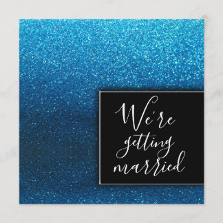 Einfache Klasse Moderner Glitzer Hochzeit Elegante Einladung
