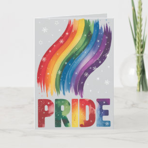 Einfache Klasse und Elegante Kunst Gays Weihnachte Feiertagskarte