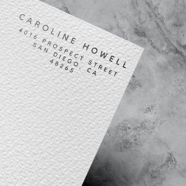 Einfache Klassik Moderne Rücksendeadresse Minimali Gummistempel (Von Creator hochgeladen)