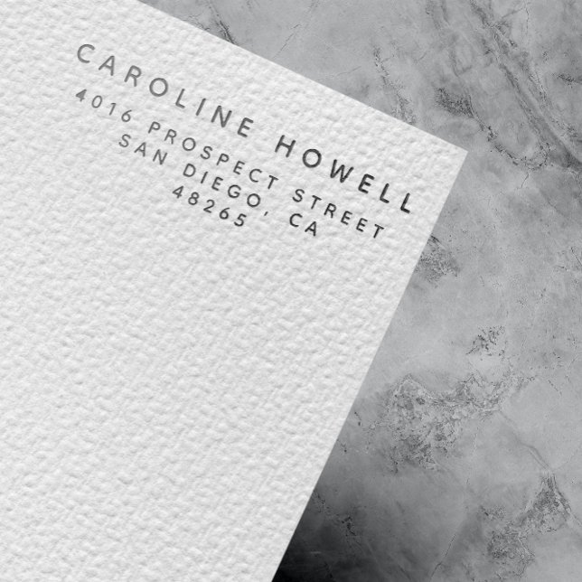 Einfache Klassik Moderne Rücksendeadresse Minimali Permastempel (Von Creator hochgeladen)