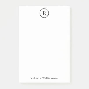 Einfache Klassik Moderne Rustikale Kleider Monogra Post-it Klebezettel