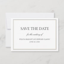 Einfache klassische Ankündigung Datum freihalten