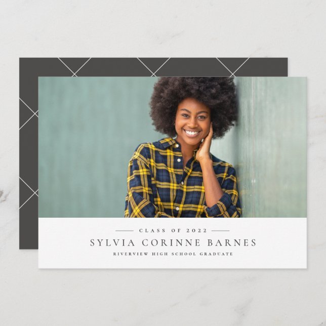 Einfache klassische Ankündigung eines Fotos Abschl (Vorne/Hinten)