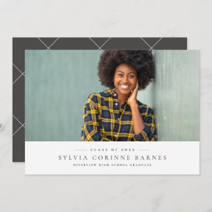 Einfache klassische Ankündigung eines Fotos Abschl