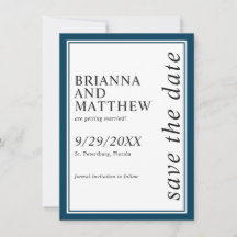 Einfache klassische blaue Hochzeit für die Marine