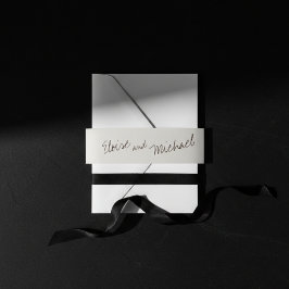 Einfache klassische Couponnamen für Hochzeitakzent Einladungsbanderole