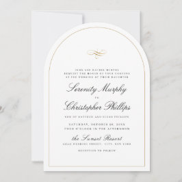 Einfache klassische Elegance Script-Hochzeit Einladung