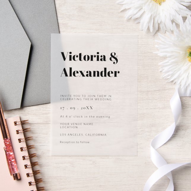 Einfache klassische Elegante Moderne Hochzeit (Hochzeit)