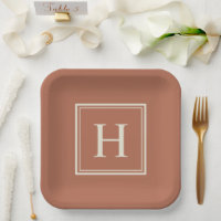 Einfache klassische Elegante Monogram auf der Terr