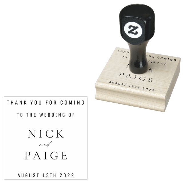 Einfache klassische Gastgeschenk Hochzeit Gummi Br Gummistempel (Stempel)
