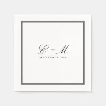 Einfache klassische Hochzeitmonogramm