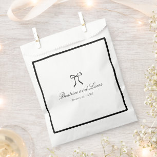 Einfache klassische Hochzeits-Schleife Geschenktütchen