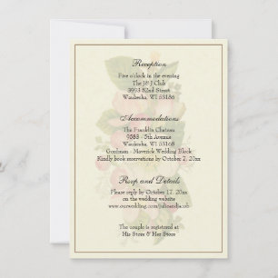 Einfache klassische Hochzeitsempfehlung Einladung