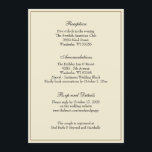 Einfache klassische Hochzeitsempfehlung Einladung<br><div class="desc">Personalisieren Sie unsere klassische und elegante Hochzeitskarte,  UAWG und Details Gehäuse Karte. Alle Texte und Schriftart können geändert werden. Auch die Koordination von Einladungen und Favoriten finden Sie in unserer Hochzeitskollektion.</div>