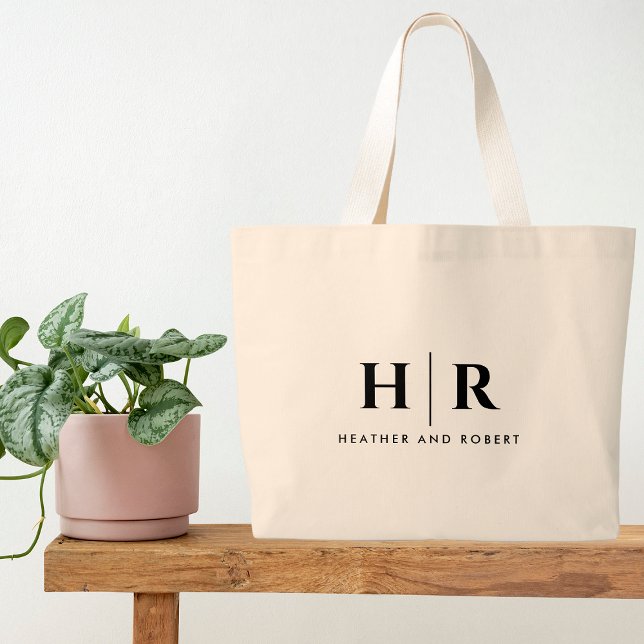 Einfache klassische Hochzeitstil-Minimal Jumbo Stoffbeutel (Von Creator hochgeladen)