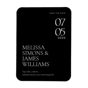 Einfache klassische Minimalistische Hochzeit speic Magnet