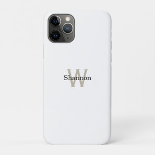 Einfache klassische Monogramm mit Name iPhone Case