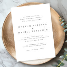 Einfache klassische Schrift Schwarz und Weiß Hochz