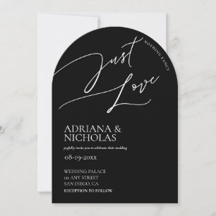 Einfache klassische schwarze weiße Hochzeit ohne S Einladung