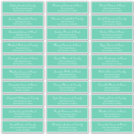 Einfache klassische Script-Adresse für Hochzeiten Aufkleber