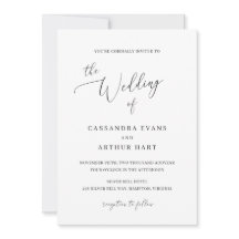 Einfache klassische traditionelle formale Hochzeit