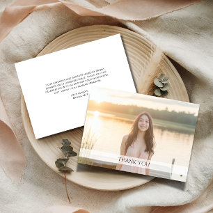 Einfache klassische Typografie-Junggesellinnenabsc Dankeskarte