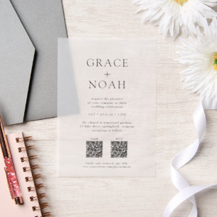 Einfache klassische Typografie QR UAWG Wedding Ove
