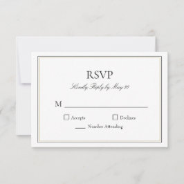 Einfache klassische typografische UAWG-Antwortkart RSVP Karte
