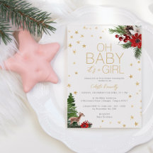 Einfache klassische Weihnachtsdusche White Oh Baby