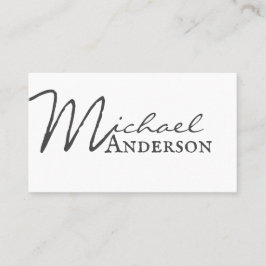 Einfache klassische weiße, minimalistische Visiten Visitenkarte