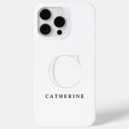 Einfache klassische White Script Monogram Case-Mat Case-Mate iPhone Hülle