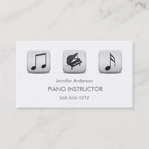 Einfache Klaviermusik Tutor FotoCollage Visitenkarte