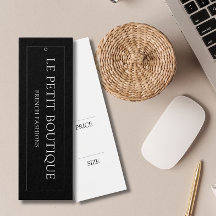 Einfache Kleidung Schwarze Hänge Anzeige Preis-Tag