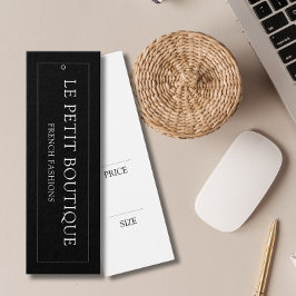 Einfache Kleidung Schwarze Hänge Anzeige Preis-Tag